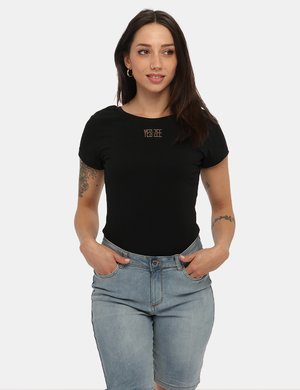 T-shirt da donna scontata - Body Yes Zee con strass