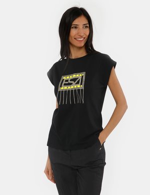 T-shirt Yes Zee con applicazioni