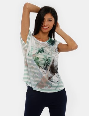 T-shirt Yes Zee da donna scontate - T-shirt Yes Zee stampata