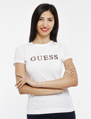  T-shirt Guess da donna scontata - T-shirt Guess con logo applicato
