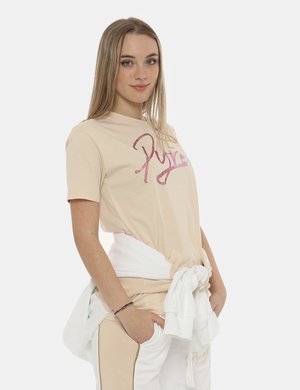 T-shirt da donna scontata - T-shirt Pyrex crema con glitter
