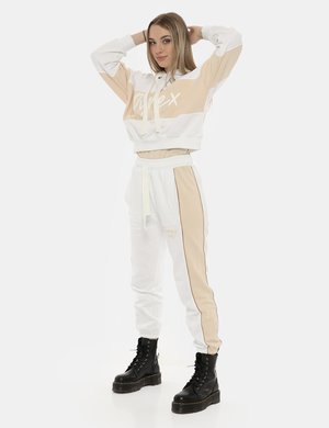 Abbigliamento donna scontato - Pantalone Pyrex bianco bicolor