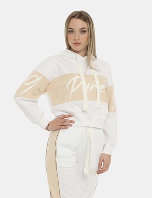 maglia donna elegante scontata - Felpa Pyrex bianca con cappuccio