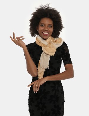 Accessorio moda Donna scontato - Foulard Desigual beige sfumato