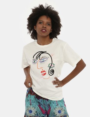 T-shirt da donna scontata - T-shirt Desigual fantasia 