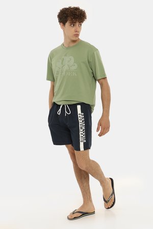 Beachwear uomo scontato - Costume Bikkembergs blu navy a pantaloncino con logo