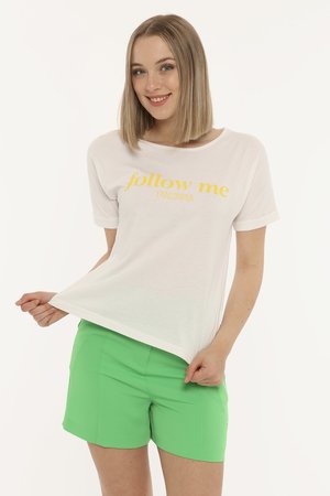 T-shirt Fracomina bianca con stampa