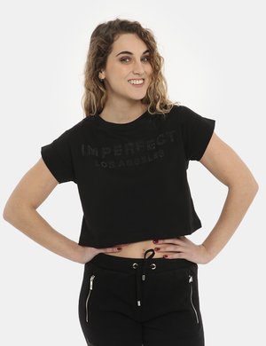 Abbigliamento donna scontato - T-shirt Imperfect nera