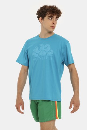 Beachwear da uomo SUNDEK scontato - T-shirt Sundek azzurro