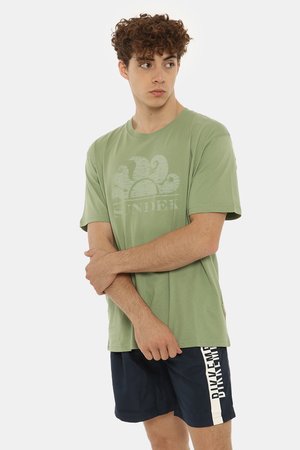 Beachwear da uomo SUNDEK scontato - T-shirt Sundek verde