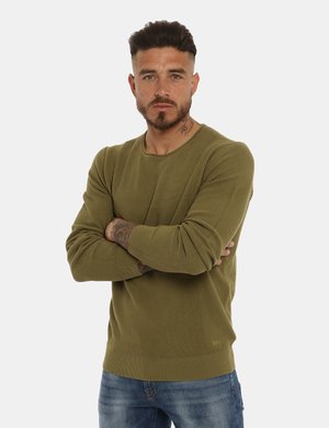 Outlet maglione uomo scontato - Maglia Yes Zee verde militare