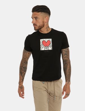 Abbigliamento uomo scontato - T-shirt Antony Morato nera con stampa