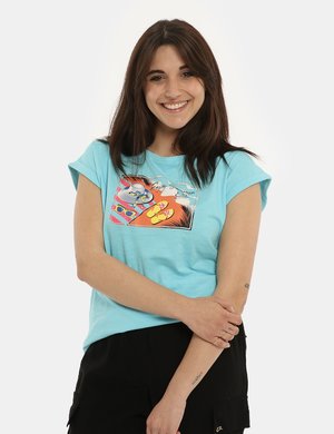 T-shirt Yes Zee azzurro più fantasia