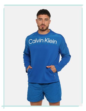 Outlet felpa uomo scontata - Felpa Calvin Klein Blu