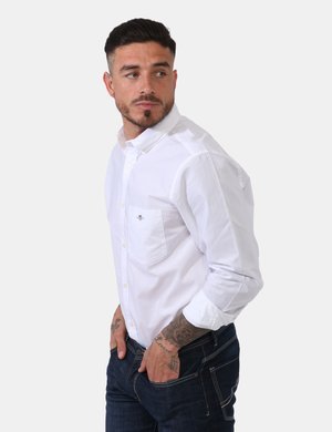outlet camicia da uomo scontata - Camicia Gant Bianco