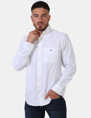 outlet camicia da uomo scontata - Camicia Gant Bianco