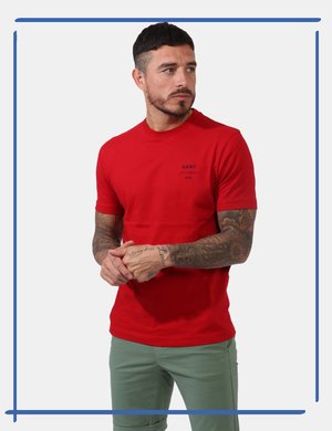 Abbigliamento uomo scontato - T-shirt Gant Rosso