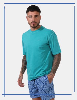 Abbigliamento uomo scontato - T-shirt Gant Azzurro