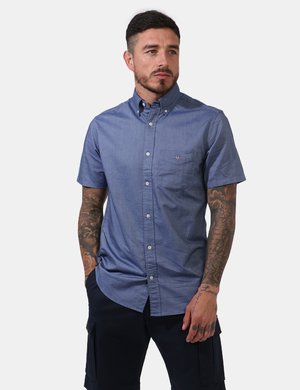 outlet camicia da uomo scontata - Camicia Gant Blu