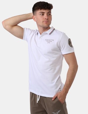 T-shirt uomo scontata - Polo Aeronautica Italiana Bianco