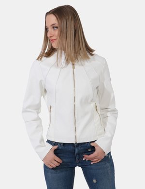 Giacche Yes Zee donna scontate - Giacca in ecopelle Yes Zee Bianco