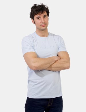T-shirt uomo scontata - T-shirt Guess Azzurro
