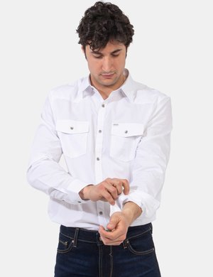 outlet camicia da uomo scontata - Camicia Guess Bianco