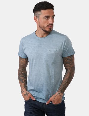 Abbigliamento uomo scontato - T-shirt Yes Zee Azzurro