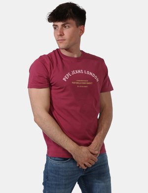 T-shirt uomo scontata - T-shirt Pepe Jeans Bordeaux