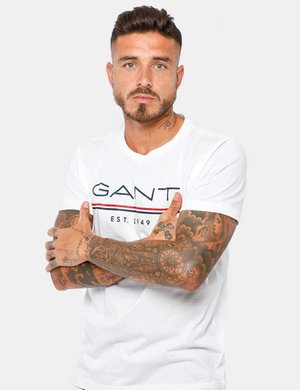 T-shirt uomo scontate online - T-shirt Gant stampata