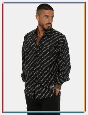 outlet camicia da uomo scontata - Camicia Versace Jeans Couture nero