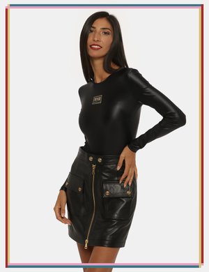 T-shirt da donna scontata - Top Versace Jeans Couture body nero