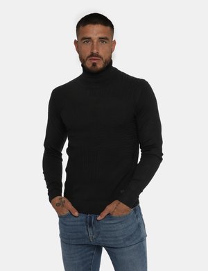 Yes Zee uomo outlet - Maglione Nero Yes Zee