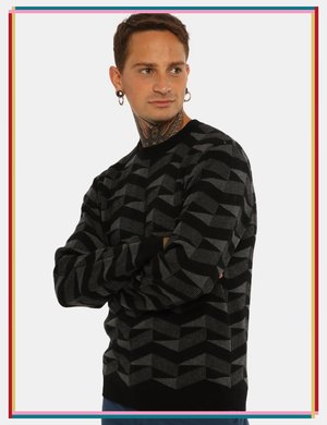 Outlet maglione uomo scontato - Maglione Antony morato nero/grigio