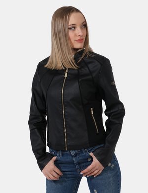 yes zee abbigliamento - Yes Zee outlet shop online  - Giacca in ecopelle Yes Zee Nero