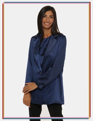 Abbigliamento donna scontato - Blazer Caractere blu lucido