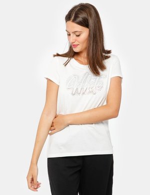 Maison Espin donna outlet - T-shirt Maison Espin con strass