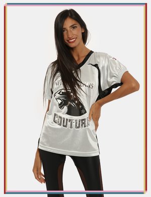 T-shirt da donna scontata - T-shirt Versace Jeans Couture grigio/nero
