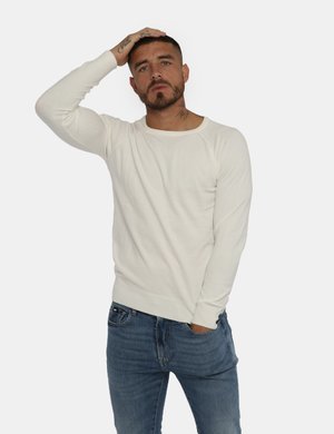 Outlet maglione uomo scontato - Maglione Bianco Yes Zee