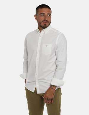 outlet camicia da uomo scontata - Camicia Gant bianca