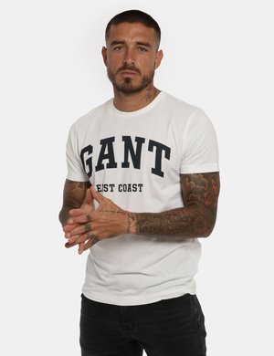 T-shirt uomo scontata - T-shirt Gant bianca
