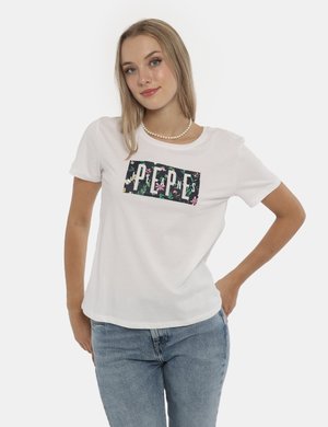 T-shirt da donna scontata - T-shirt Pepe Jeans bianco