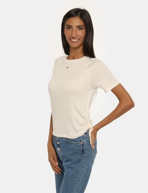 Abbigliamento donna scontato - T-shirt Tommy Hilfiger beige