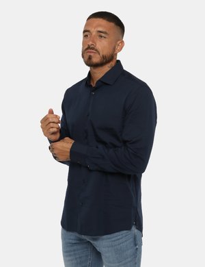 outlet camicia da uomo scontata - Camicia Tommy Hilfiger blu