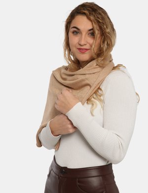 foulard scontati - Sciarpa Fracomina beige lurex