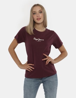 Abbigliamento donna scontato - T-shirt  Pepe Jeans bordeaux