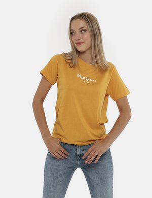 Abbigliamento donna scontato - T-shirt  Pepe Jeans giallo