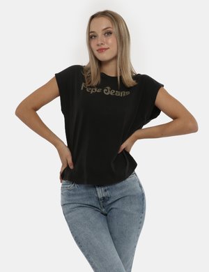 T-shirt Pepe Jeans da donna scontate - T-shirt Pepe Jeans nero