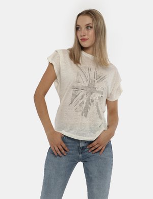 Abbigliamento donna scontato - T-shirt Pepe Jeans bianco