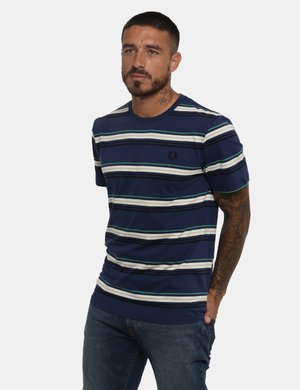 T-shirt Fred Perry uomo scontate  - T-shirt Fred Perry blu rigata